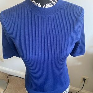 Uniqlo Women's Royal Blue Ribbed Top